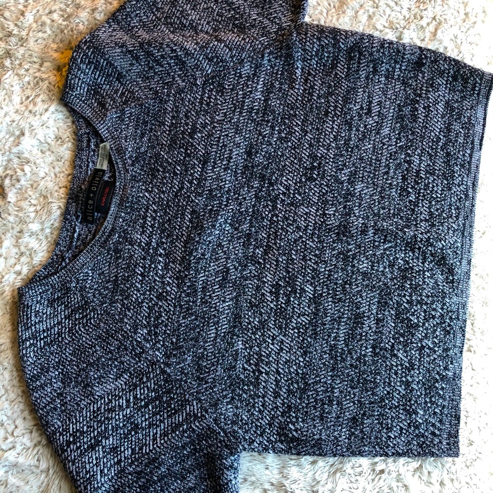 Alice + Olivia cropped short-sleeved sweater